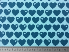 RESTST�CK 42 cm Sweat Herzen by Graziela, petrol  hellblau