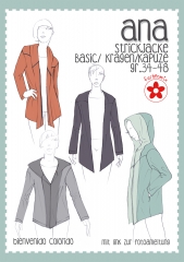 Ana Damen-Strickjacke Schnittmuster