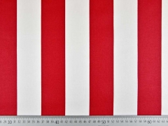 beschichtete BW Leona Streifen 5 cm, rot