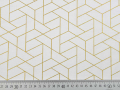 Baumwollstoff Camelot Mixology Luxe Tiled creme gold Metallic