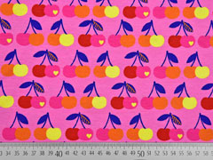 Jersey Kirschen by Graziela, pink