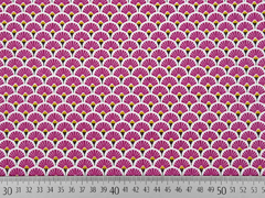 beschichtete Baumwolle Luna F�cher, beere