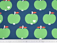Canvas Stoff �pfel by Graziela schmutz-und wasserabweisend, gr�n dunkelblau