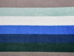 Wellnessfleece Streifen, taupe mint mittelblau