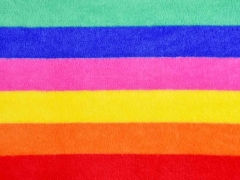 Wellnessfleece Streifen, Regenbogen Farben