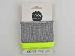 Fertigb�ndchen Streifen, neongelb grau