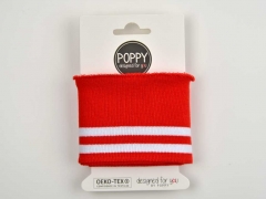 Fertigb�ndchen Streifen College Stil, wei� rot