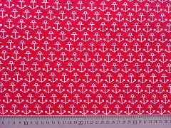 RESTST�CK 76 cm Jersey Anker - wei� auf kirschrot (copy)