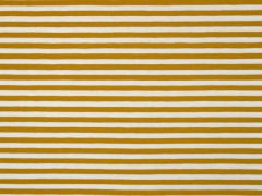 Jersey Streifen 5 mm, ocker wei�
