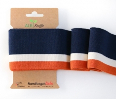 Bio-B�ndchen Cuff Me COLLEGE, dunkelblau wei� zimt