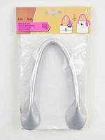 Taschenhenkel 38 cm Kunstleder, silber metallic #120