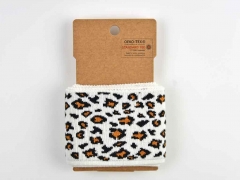 Fertigb�ndchen Leomuster, braun cremewei�