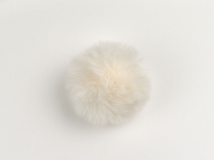 Kunstfellbommel Taschenanh�nger 6 cm, cremewei�