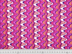 Jersey Wellenmuster, pink/lila/orange