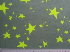 RESTST�CK 52 CM Jersey versch.Sterne limette auf khaki