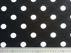 Viskose Jersey gro�e Punkte (2,2 cm), wei� auf schwarz