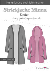 Schnittmuster Strickjacke Minna Kids Fadenk�fer
