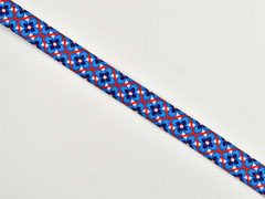 Webband Anemone Beanie Lila-Lotta, blau-rot