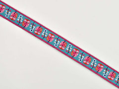 Webband Eulen Owls Garden Jolijou, rosa-mint