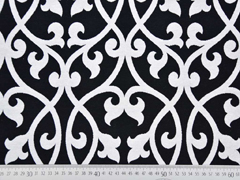 Doubleface Jacquard Ornamente, schwarz wei�