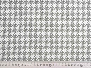 Dralon Teflon Outdoorstoff Hahnentritt, grau