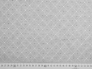 Dralon Teflon Outdoorstoff Rauten, grau