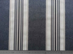 Dekostoff Streifen grau melange/natur