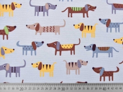 Dekostoff Doggies, eisblau