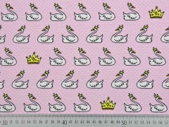 Dekostoff Schw�ne Kronen,rosa