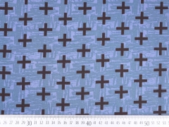 Jersey Crosses, schwarz auf rauchblau