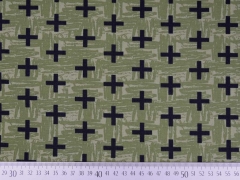 Jersey Crosses, schwarz auf khaki