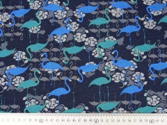Megan Blue Jersey Flamingos, dunkelblau