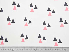 Bio-Jersey Dreiecke Triangles wei� lachsrosa Bloome Copenhagen
