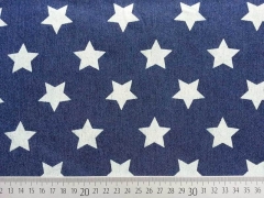Stretchiger Jeansstoff gro�e Sterne (ca.3cm), dunkelblau