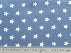 wei�e Sterne 2cm auf jeansblau
