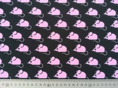 Bio-Jersey Stenzo  M�use, rosa auf schwarz