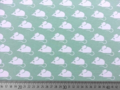 Bio-Jersey Stenzo M�use, weiss auf hellgr�n