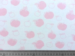 RESTST�CK 92 cm Bio-Jersey Stenzo �pfel,  rosa auf weiss