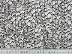 Jersey grafisches Muster, schwarz/ecru