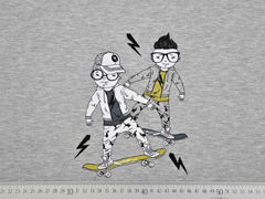 French Terry Panel Skateboarder Stenzo, grau
