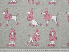 Jersey Pudle Krone Stenzo, altrosa grau meliert