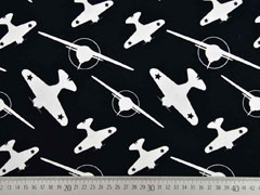 Bio-Jersey Stenzo Flugzeuge, schwarz