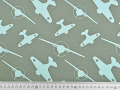 Bio-Jersey Stenzo Flugzeuge, mint grau