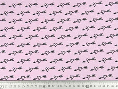 Bio-Jersey Stenzo Herzen mit Pfeilen,schwarz rosa