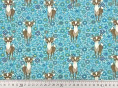 Jersey Stenzo Hirsche und Blumen, mint