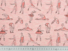 Sweatshirtstoff Ballerina Stenzo, lachsrosa melange