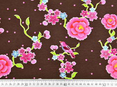 Jersey Stenzo Blumen mit V�geln, braun