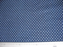 Stretchiger Jeansstoff Sternchen, dunkelblau