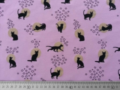 RESTST�CK 40 cm Jersey Katzen Glamorous Cat, flieder gold
