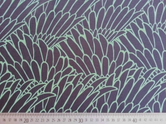 RESTST�CK 98 CM Viskose Jersey Fl�gel, mint auf blaugrau